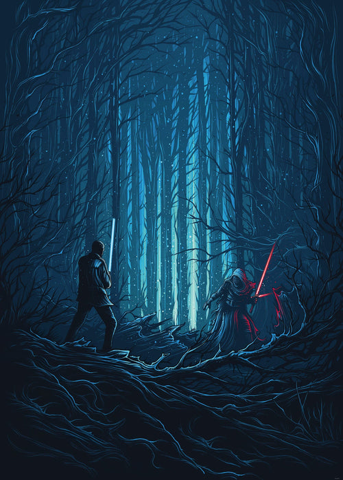 Komar Intisse Papier Peint Iadx4 003 Star Wars Wood Fight | Yourdecoration.fr