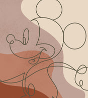 Komar Intisse Papier Peint Iadx5 046 Mickey Line Drawing | Yourdecoration.fr