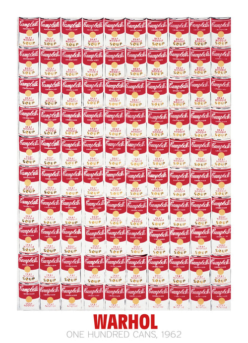 Andy Warhol  One Hundred Cans 1962 affiche art 65x90cm | Yourdecoration.fr