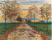 Ferdinand Hodler  Herbstabend 1892 affiche art 60x48cm | Yourdecoration.fr