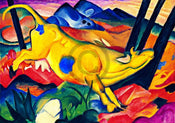 Franz Marc  Die gelbe Kuh affiche art 100x70cm | Yourdecoration.fr