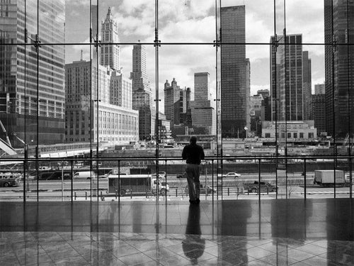 Henri Silberman  Looking at Ground Zero affiche art 80x60cm | Yourdecoration.fr