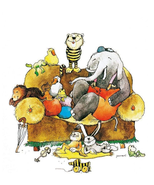 Janosch  Gruppenbild affiche art 48x58cm | Yourdecoration.fr