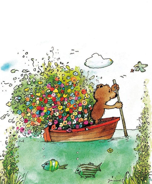 Janosch  Blumen FÃ¤hre affiche art 48x58cm | Yourdecoration.fr