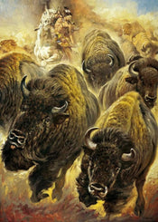 Renato Casaro  BÃ¼ffeljagd affiche art 50x70cm | Yourdecoration.fr