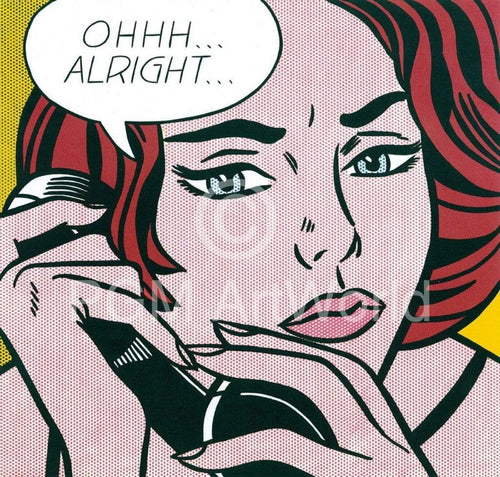 Roy Lichtenstein  Oh Alright affiche art 35.5x28cm | Yourdecoration.fr