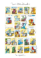 Sabine Gerke  Der Strandkorb affiche art 50x70cm | Yourdecoration.fr