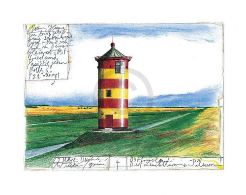 Sabine Gerke  Der Leuchtturm von Pilsum affiche art 30x24cm | Yourdecoration.fr