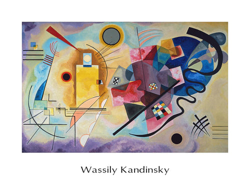 Wassily Kandinsky  Jaune, Rouge, Bleu affiche art 80x60cm | Yourdecoration.fr