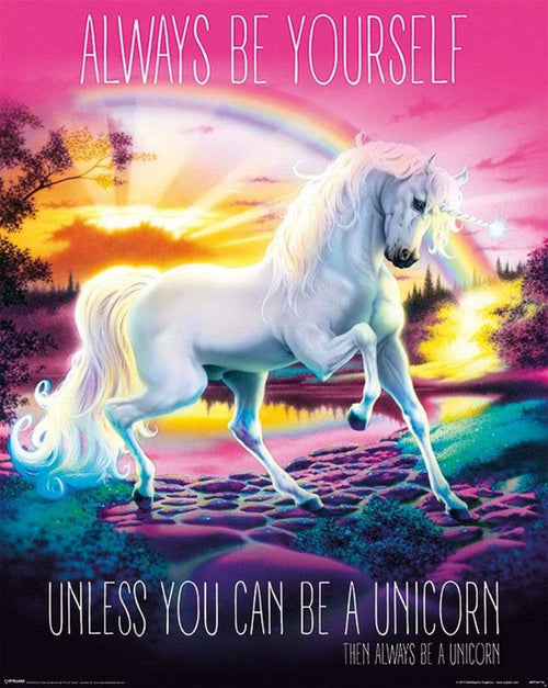 Pyramid Unicorn Always Be Yourself Affiche 40x50cm | Yourdecoration.fr