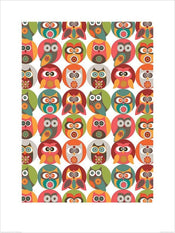 Pyramid Valentina Ramos Owls Family affiche art 60x80cm | Yourdecoration.fr