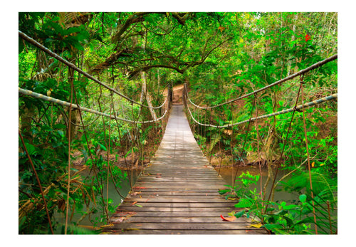 Papier Peint - Bridge Amid Greenery - Intissé