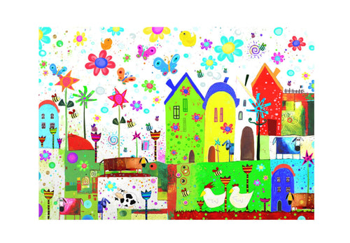 Papier Peint - Fröhlich Bauernhof - Intissé