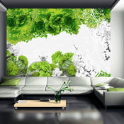 Papier Peint - Colors of Spring Green - Intissé