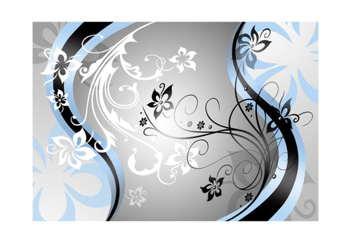 Papier Peint - Art-Flowers Blue - Intissé