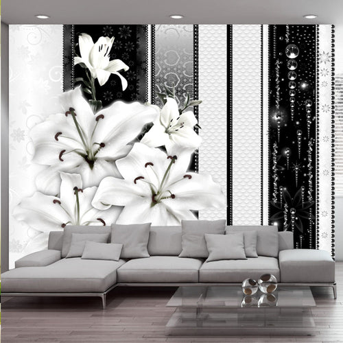 Papier Peint - Crying Lilies in White - Intissé