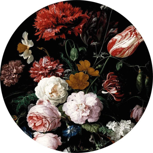 Wizard+Genius Vase of Flowers Papier Peint Intissé 140x140cm rond | Yourdecoration.fr