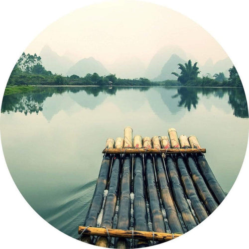 Wizard+Genius Raft Trip in China Papier Peint Intissé 140x140cm rond | Yourdecoration.fr