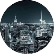 Wizard+Genius New York at Night II Papier Peint Intissé 140x140cm rond | Yourdecoration.fr