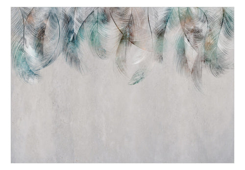 Papier Peint - Colourful Feathers - Intissé