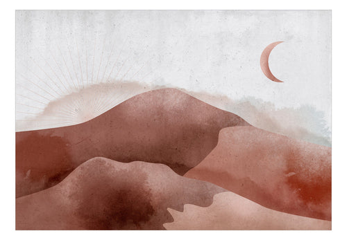 Papier Peint - Desert in the Moonlight - Intissé