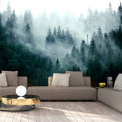 Papier Peint - Mountain Forest Dark Green - Intissé