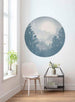 Komar Blue Valley Papier Peint 125x125cm Rond ambiance | Yourdecoration.fr