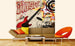 Dimex Red Guitar Papier Peint 225x250cm 3 bandes ambiance | Yourdecoration.fr
