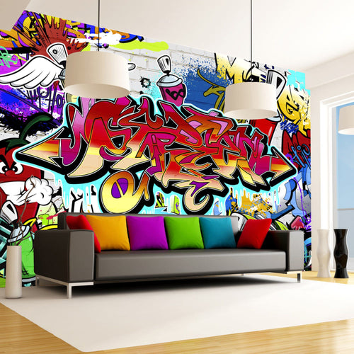Papier Peint - Street ArtRed Theme - Intissé