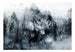 Papier Peint - Mountain Predator Black and White - Intissé