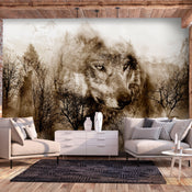 Papier Peint - Mountain Predator Brown - Intissé