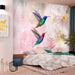 Papier Peint - Colourful Hummingbirds Pink - Intissé