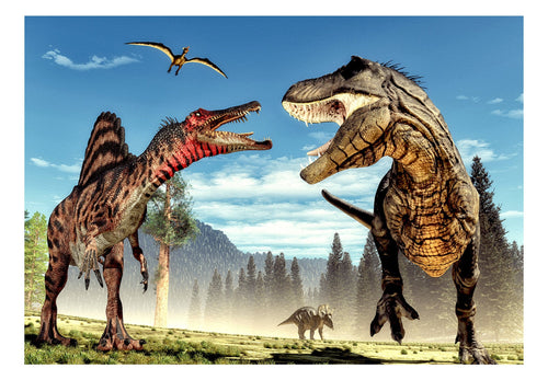 Papier Peint - Fighting Dinosaurs - Intissé