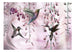 Papier Peint - Flying Hummingbirds Pink - Intissé