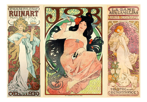 Papier Peint - Alphonse Mucha, WomenS - Intissé