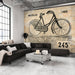 Papier Peint - Old School Bicycle - Intissé