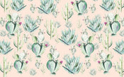 Komar Cactus Rose Papier Peint Intissé 400x250cm 4 bandes | Yourdecoration.fr