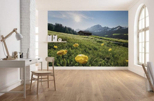 Komar AlpenglÃ¼ck Papier Peint Intissé 400x280cm 8 bandes ambiance | Yourdecoration.fr